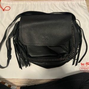 Coach black saddlebag